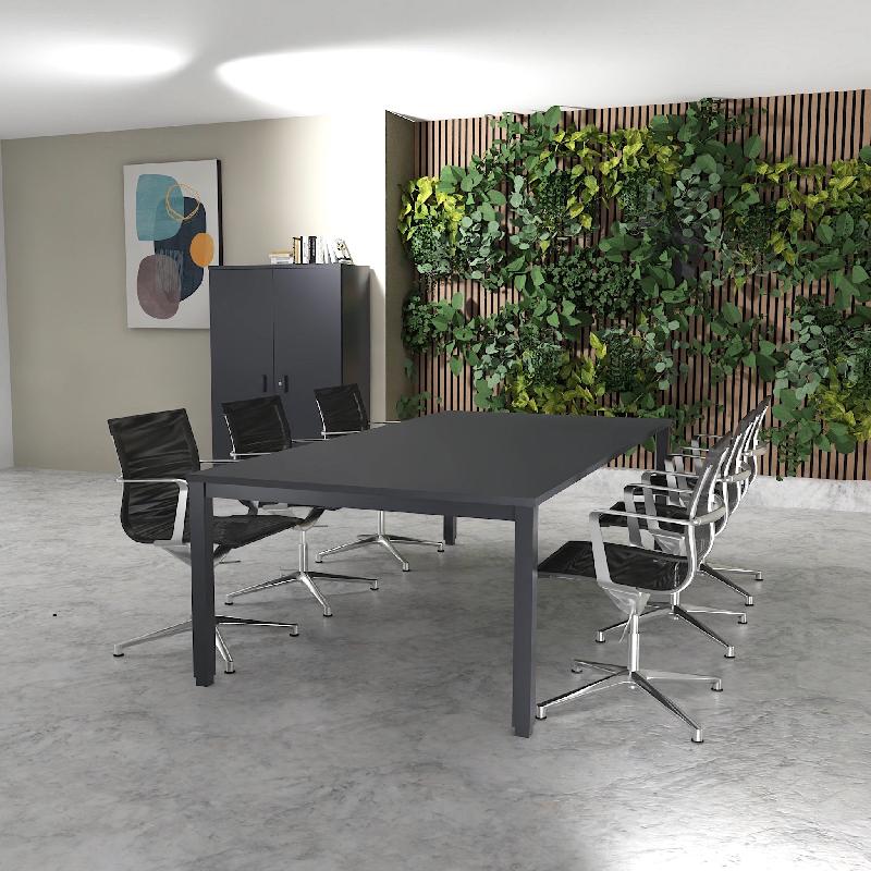 Table de réunion 6-8 personnes Tempo - Mobel Linea - 200, Anthracite, Anthracite_4