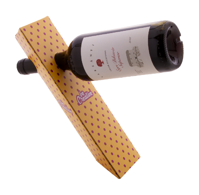 Porte-bouteille de vin personnalisé - gravitationnel en carton ondulé - impression quadri sur mesure_4