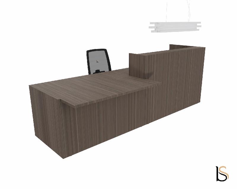 Banque d'accueil design avec accès PMR Z2 - Officity - Gauche, Eucalyptus, 186_4