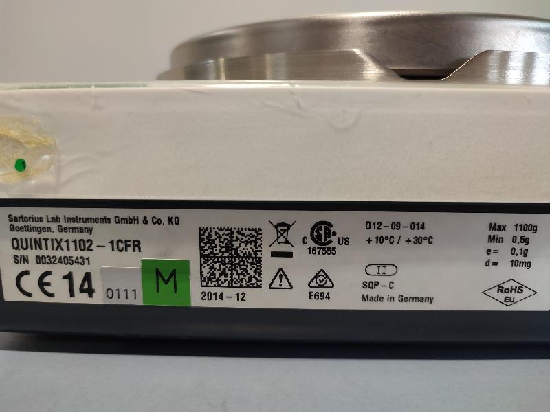 Balance de précision SARTORIUS QUINTIX 1102 1CFR  1100g / 0,01g_4