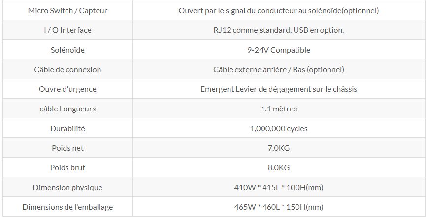 Dw410 - Tiroir-caisse Sunany - Poids brut 8.0 kg - Métal robuste avec ouverture rapide_4