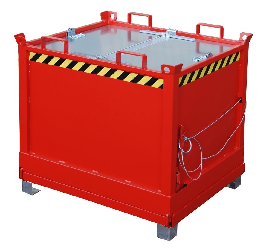 Benne à fond ouvrant AG_FB - 500 à 2000L - Charge 1000 à 1500 Kg - Acier robuste, laquée ou galvanisée_4