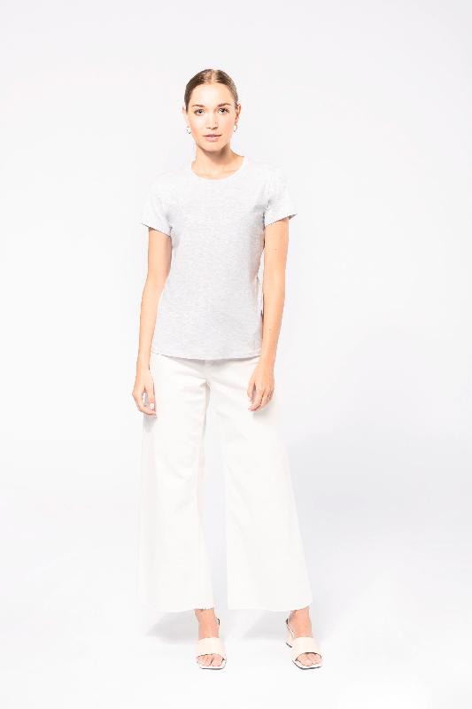 T-shirt col rond manches courtes femme - Réf: K380 - 100% coton peigné - Kariban - Coupe cintrée mode_4