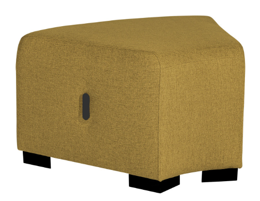 Pouf d'angle - Structure bois - Mousse polyuréthane - Revêtement tissu - Hauteur 450 mm - Profondeur 600 mm - Largeur 750 - 320 mm - Coloris au choix - Anti feu - Normé OEKO TEX - Patins antidérapants - Poids 11,5 Kgs - Fabrication européenne - Garan_4