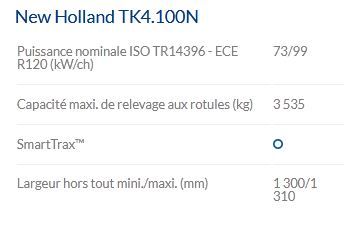 Tk4.100N tracteur agricole - New Holland - 99 ch - chenilles SmartTrax™ et Steering-O-Matic™ Plus_4