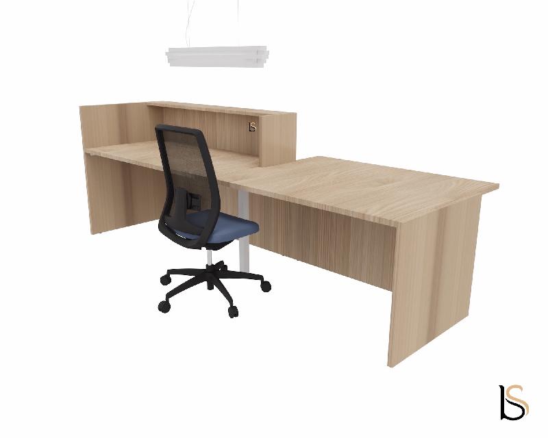 Banque d'accueil design avec accès PMR Z2 - Officity - 206, Droite, Orme_4
