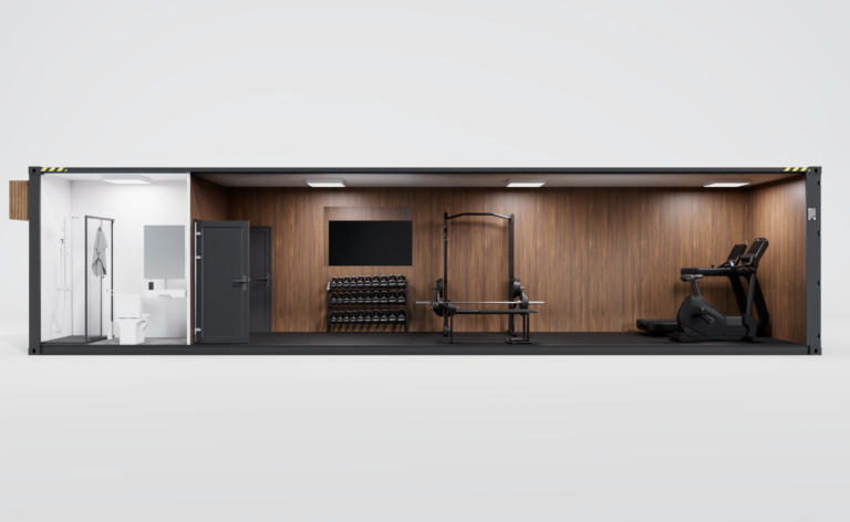 Conteneur Cargo Gym? 40 : un espace d'entraînement haut de gamme pour les passionnés de sport et les professionnels du fitness_4