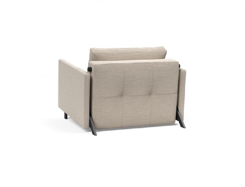 Fauteuil convertible design INNOVATION LIVING - Sofabed Cubed 02 Arms Blida Sand Grey - Lit 200x90 cm_4