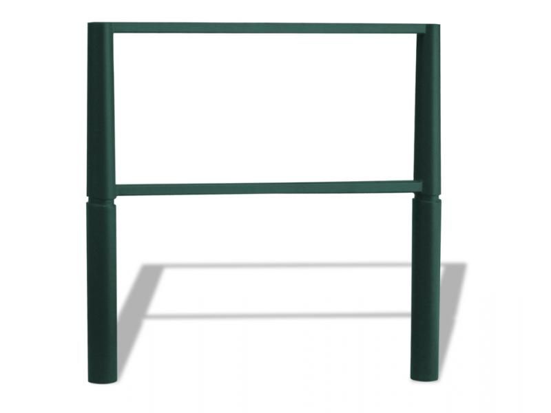 Bar3406 - Barrière urbaine en acier Saint Gervais avec potelet Ø76mm, main courante et sous-lisse en tube 40x27mm_4