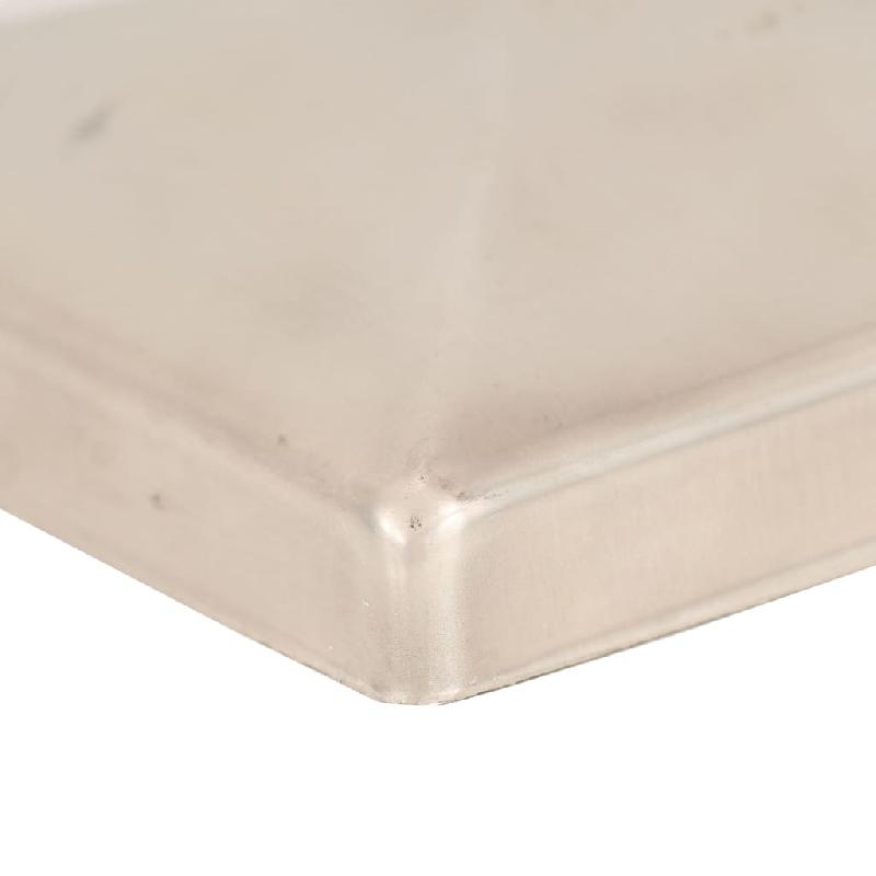 Vidaxl bouchons de poteau de clôture pyramidaux 6 pcs inox 101x101 mm 145488_4