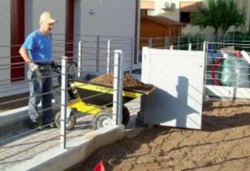 DT-300E brouette à moteur - Alitrak - 300 kg - 3 roues, structure robuste en acier, mécanisme semi-automatique_4