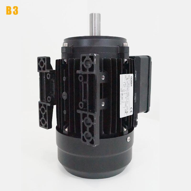 Moteur électrique monophasé 220v - 0,37 kW / 0,5 CV - 1500 tr/min - Bride B3 - Condensateur permanent CEMER MY7124B3_4