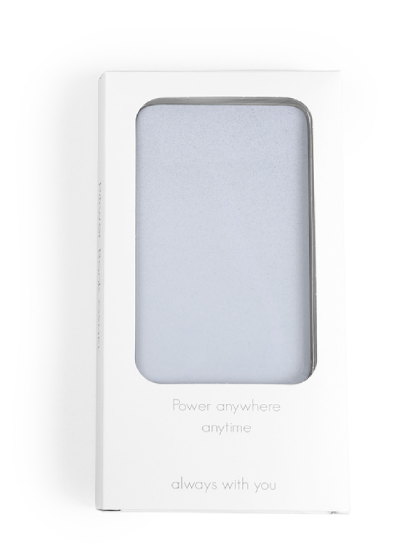 Power bank en aluminium - 10000 mAh - 2 ports USB et 2 ports USB-C - Couleur argenté_4