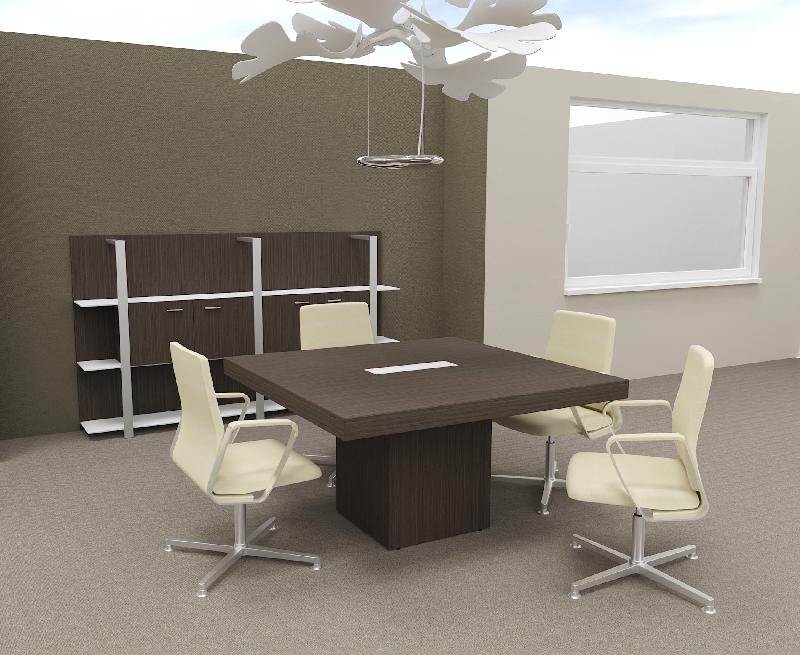 Table de réunion carrée T45 - Officity - Eucalyptus 53_4