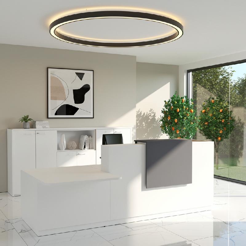 Banque d'accueil Design & Ergonomique : La solution idéale pour Cabinets Médicaux - Blanc, Gauche, Non, 262, Anthracite_0
