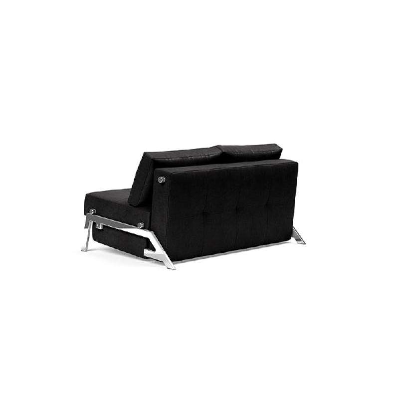 Innovation Living - Canapé design Cubed 02 Chrome convertible 160x200 cm - Coloris Faunal Black_4