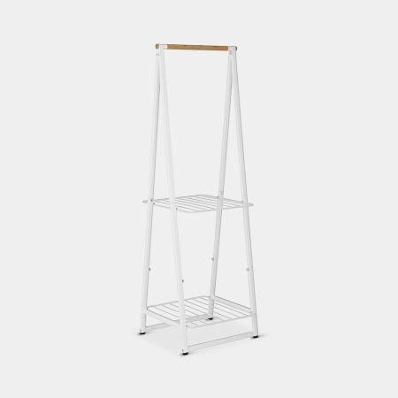 Portant pour vêtements Linn -Small - White - Barre en bambou pour suspendre, aérer ou faire sécher des vêtements_4