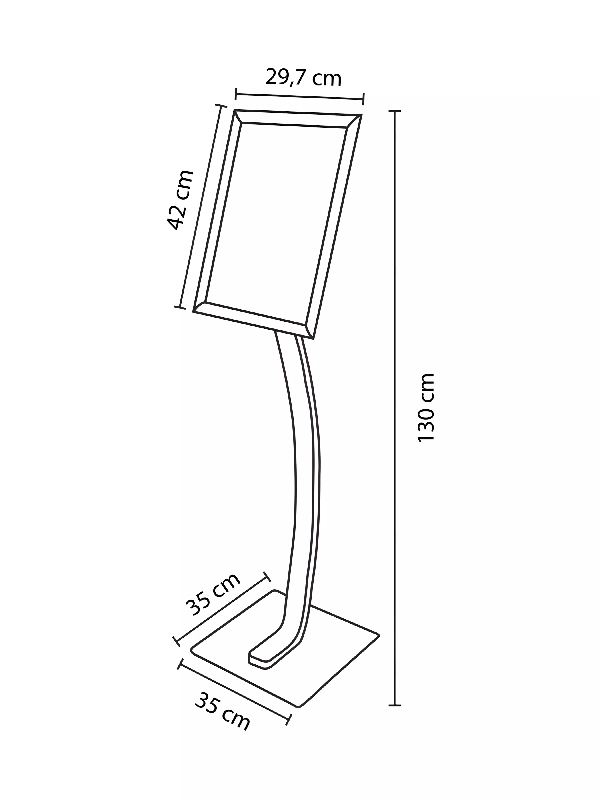 Présentoir d'affichage A3 en bois_4