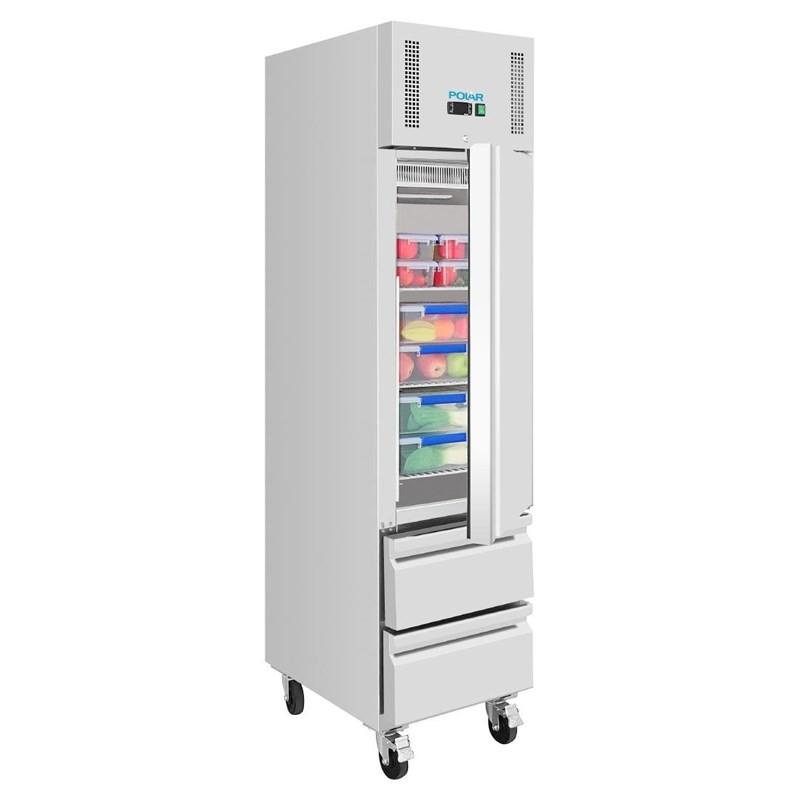 Armoire réfrigérée positive GN slimline 1 porte 2 tiroirs série U 292 L UA112 Polar_4