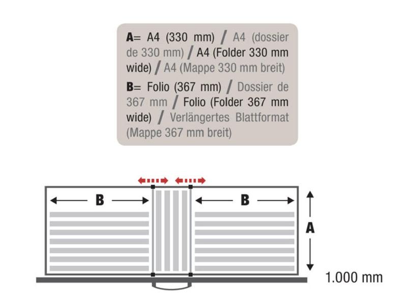 Classeur de Bureau Compact : Rangement Professionnel 2 Tiroirs pour Dossiers Suspendus - 100, Gris aluminium, Acacia clair_4