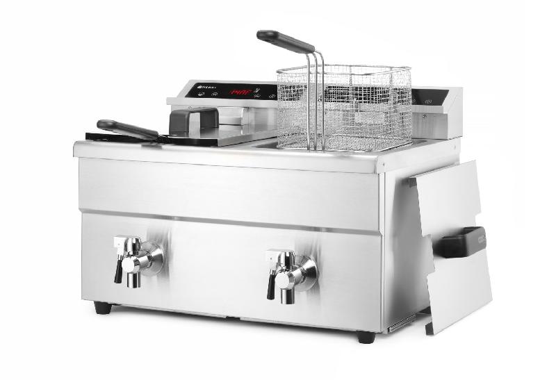 Friteuse à induction avec robinet de vidange 2x8L 230V HENDI_4