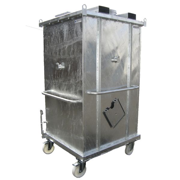 Benne à fond ouvrant - tôlé ou grillagé - capacité 500 à 2000L - fabrication française_4