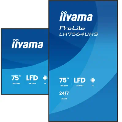 Iiyama LH7564UHS-B1AG àÉcran d'affichage dynamique àÉcran plat de signalisation numérique 190,5 cm (75_4
