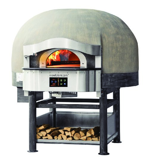 Four à pizza statique avec fonctionnement hybride à gaz et bois - morello forni - ligne fgi_4