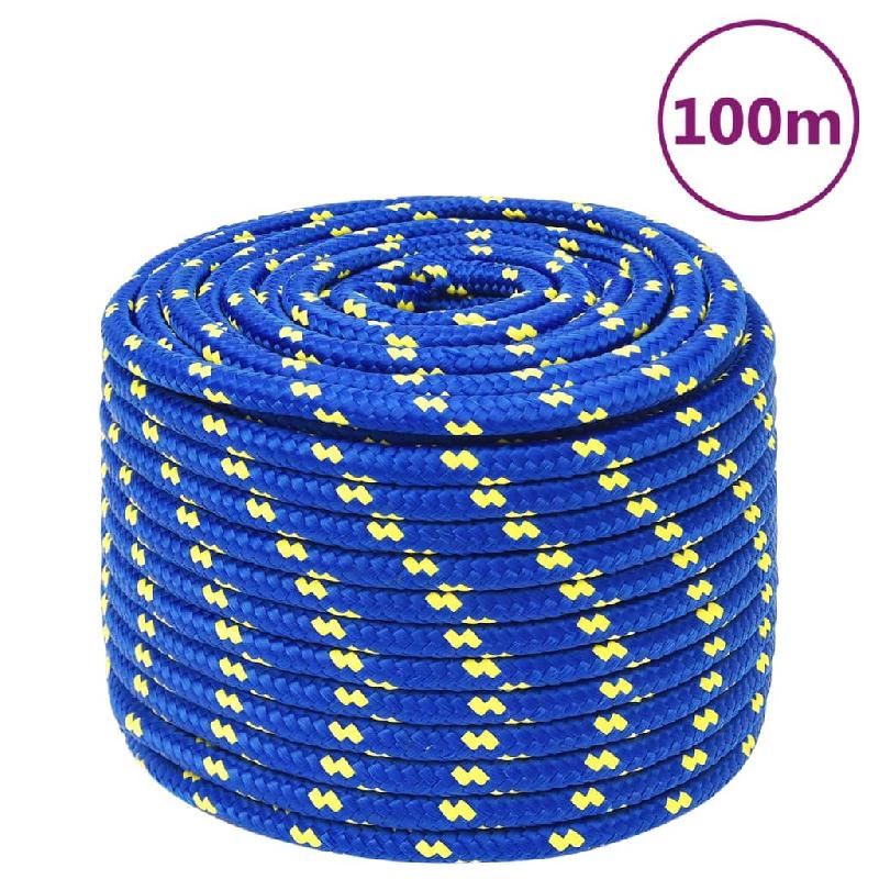 Vidaxl corde de bateau bleu 14 mm 100 m polypropylène 152464_4