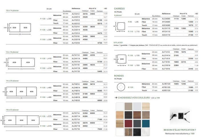 Bureau de réunion - Gamme ALTITUDE - Table configurable, 4 à 22 places, 16 coloris disponibles_4