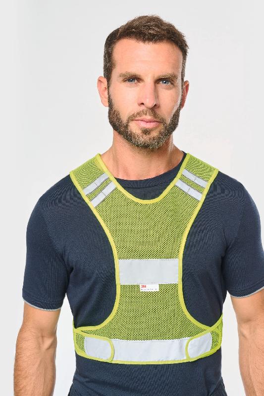 Gilet en filet fluorescent respirant - WKP705 - Norme EN13356:2001 - Bande réfléchissante 3M Scotchlite_4