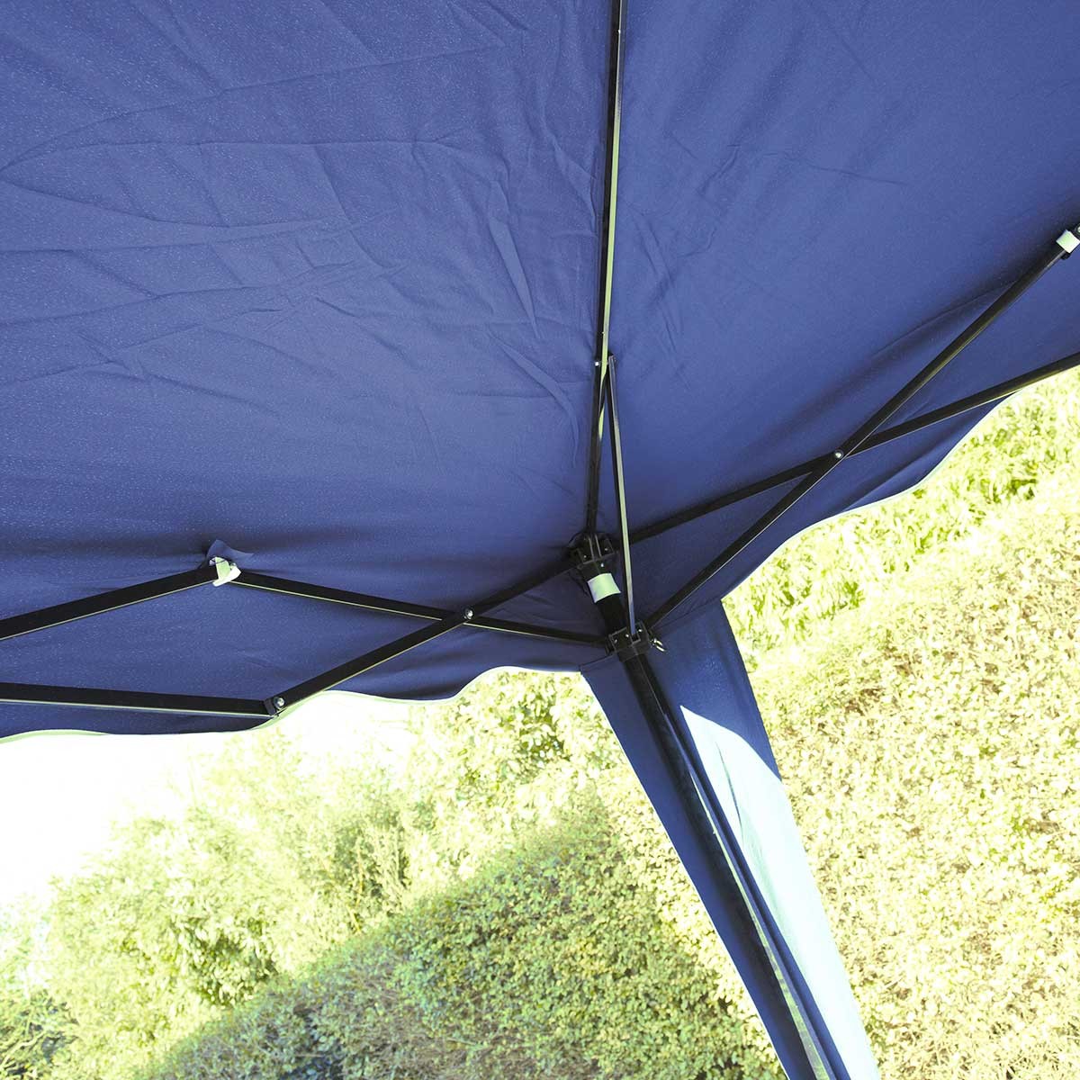 Tente pliante 3x3m - 160 g/m² bleu - Structure en acier - Réglable sur 5 hauteurs_4