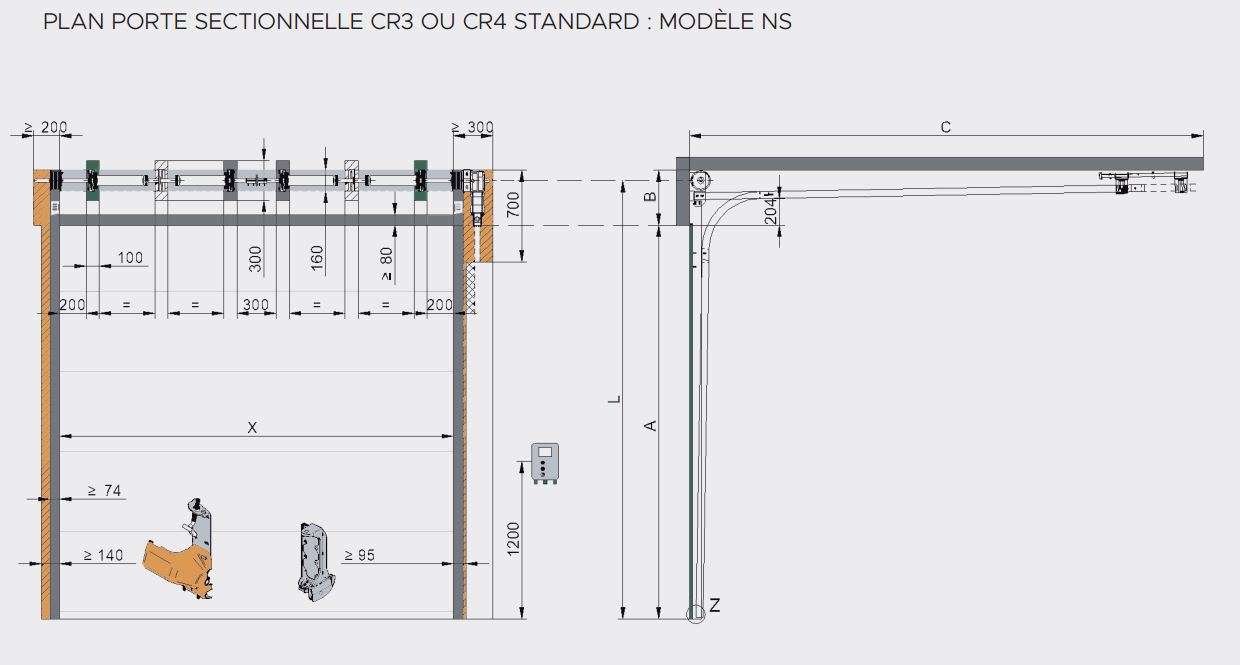 Porte sectionnelle anti-effraction sur mesure avec vitrages blindés intégrés - CR3-CR4 - FTMQ 0100 - Performances certifiées et design soigné_4