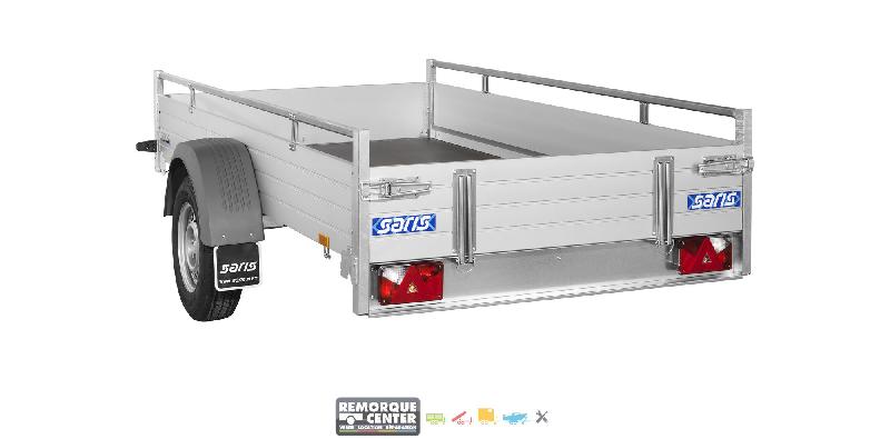 Remorque freinée aluminium - MCALU - DW150 - 1 essieu - PTAC 1500 Kg - 255 x 153 cm - Saris_4