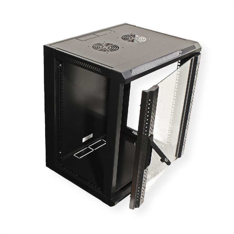 VALUE Armoire murale 12 UH (HxLxP) 634x570x450mm , noir_4