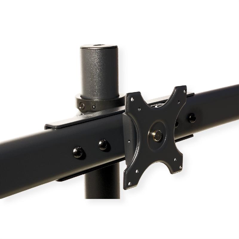 VALUE Bras pour LCD triple, noir, montage sur table_4