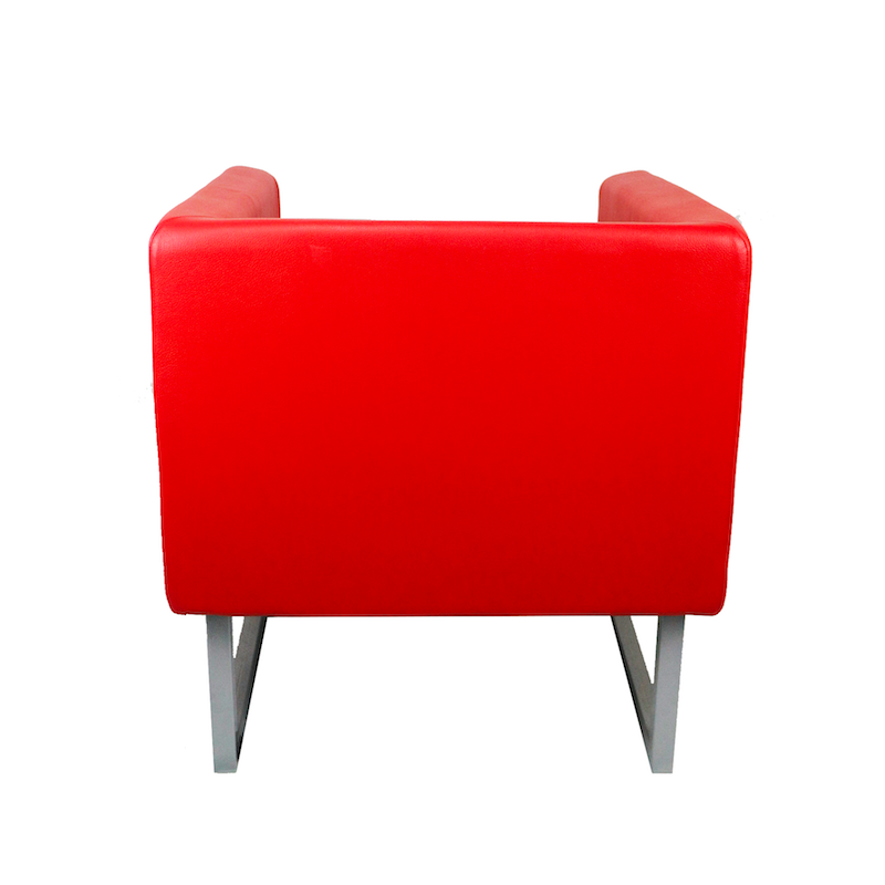 Fauteuil visiteur carré d'occasion - cuir - accoudoirs réglables - assise et dossier garnis_4