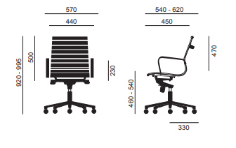 Fauteuil de Direction Bas Dossier LEO - Noir ou Blanc - Référence 7652 FR206 - Mécanisme basculant et réglable_4