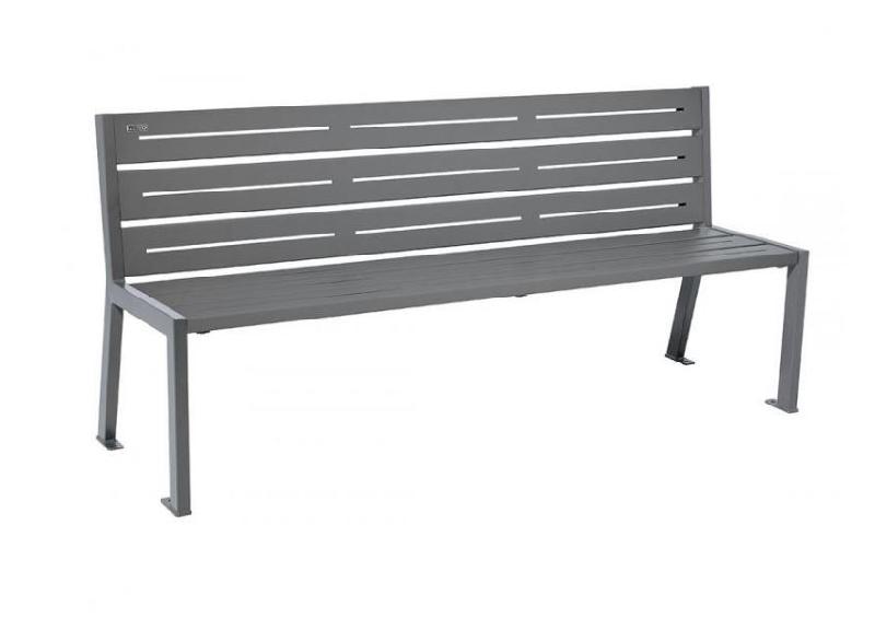 Banc en Acier Gala - 1800 mm - 5 ou 6 lames - Avec ou Sans accoudoirs_4