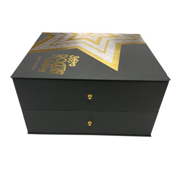 Coffret cadeau calendrier de l'Avent - 24 tiroirs numérotés - AM Packaging Company Limited - 280x310x170mm - Réutilisable et en carton épais_0