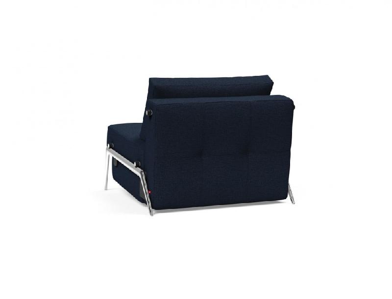 Fauteuil design convertible INNOVATION LIVING CUBED 02 - 90x200 cm - Tissu Mixed Dance Blue_4
