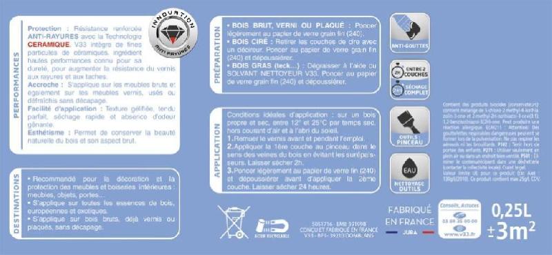 Vernis meuble et objet V33 - Incolore mat - 0.25L_4