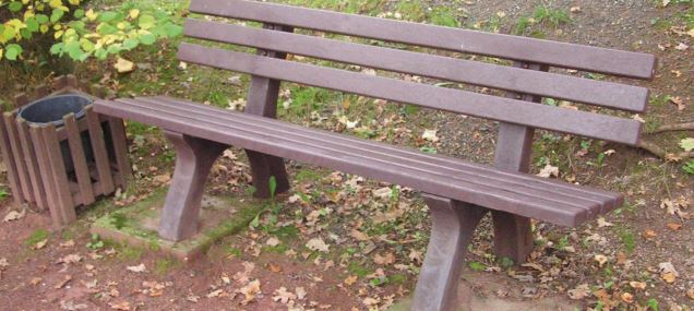 Banc urbain en plastique recyclé - TRAFALGAR SQUARE - 200 cm et 150 cm disponibles_4