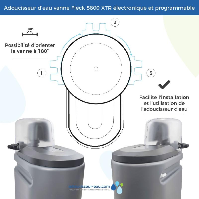 Adoucisseur d'eau tactile 30l fleck 5800 xtr volumétrique électronique fabriqué en france_4