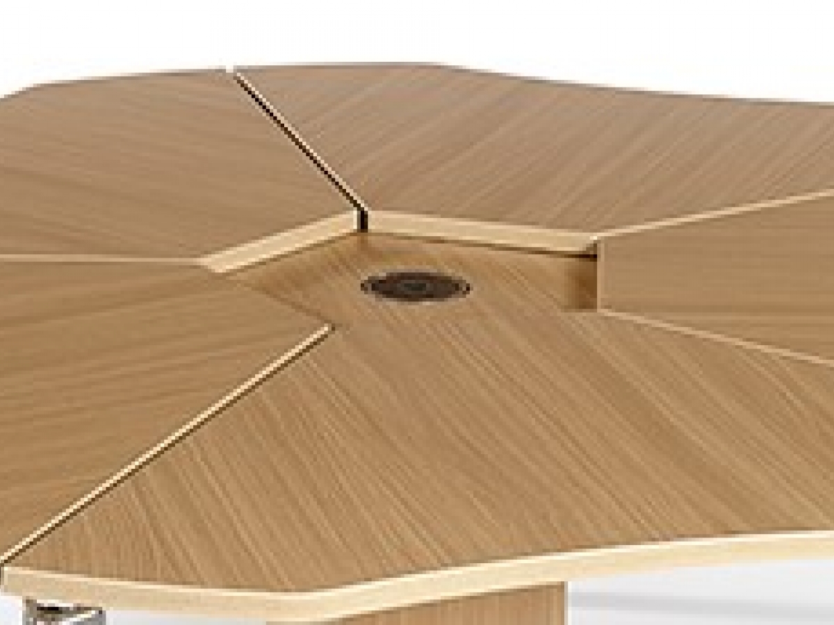 Bureau marguerite pour call center, idéal pour optimiser l'espace - TREFLE_4