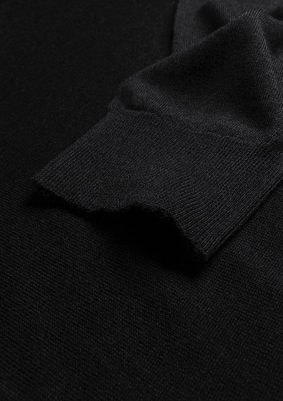 Pull Ashbury - Ashbury Homme - Noir Mélange de laine mérinos de luxe et élégant - Nimbus_4