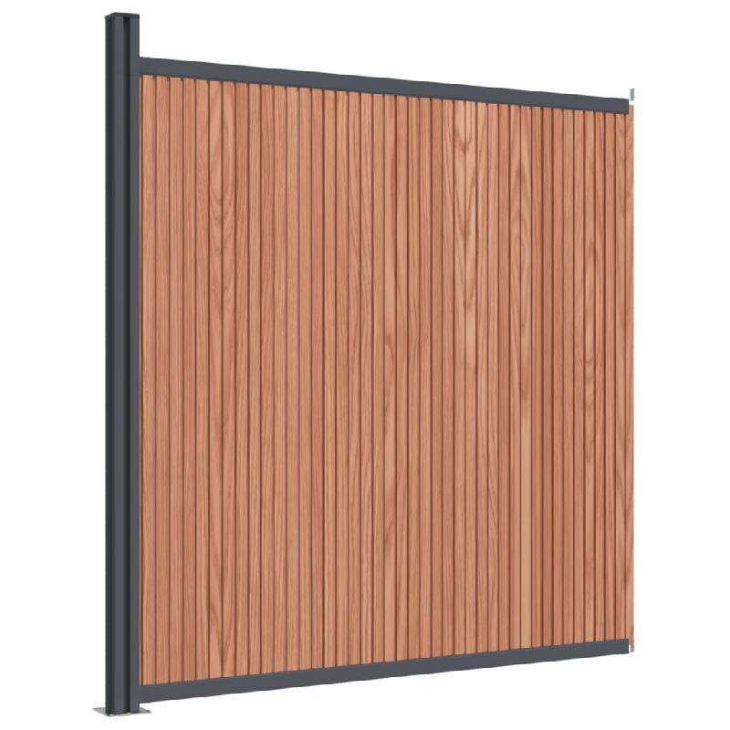 Vidaxl panneau de clôture marron 173x186 cm wpc 4003982_4