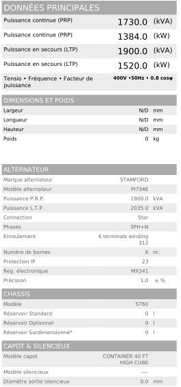 Groupe électrogène en container M 1730 co 50 Hz triphasé - Visa - 1900.0 kVA_4
