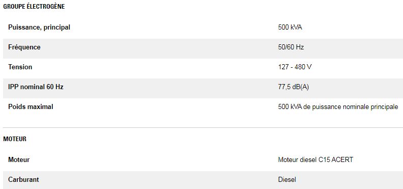 Xqp500  groupes électrogènes industriel mobile  500 kvade location - caterpillar - puissance principale_4