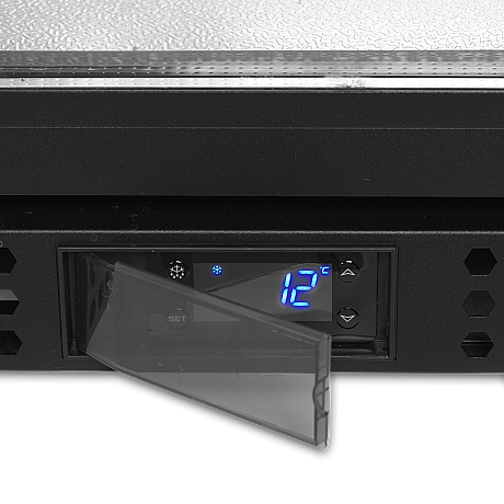 Arrière - bar 2 portes vitrées coulissantes et 4 clayettes chromées - 188 L | Tefcold - BA21S_4